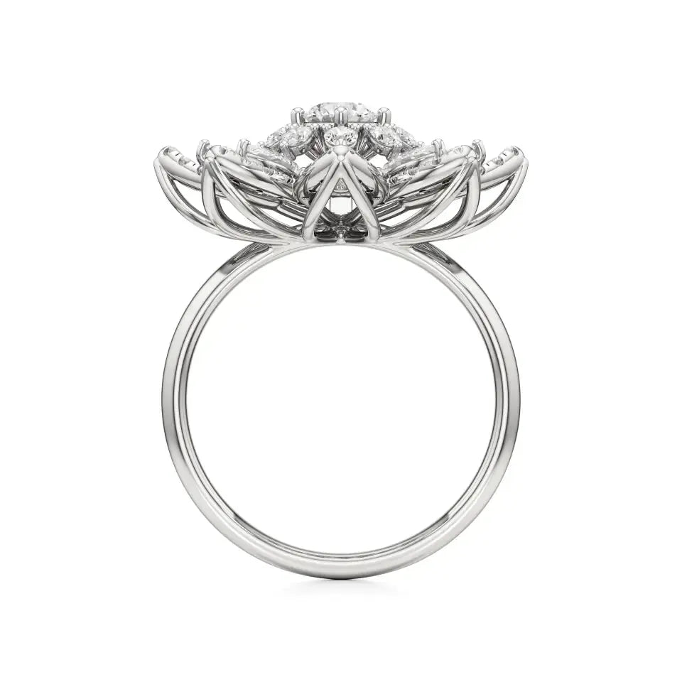 Flora | Round & Pear Lab-Grown Diamond Ring - Nivara