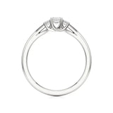 Aria | Emerald Lab-Grown Diamond Three-Stone Ring - Nivara