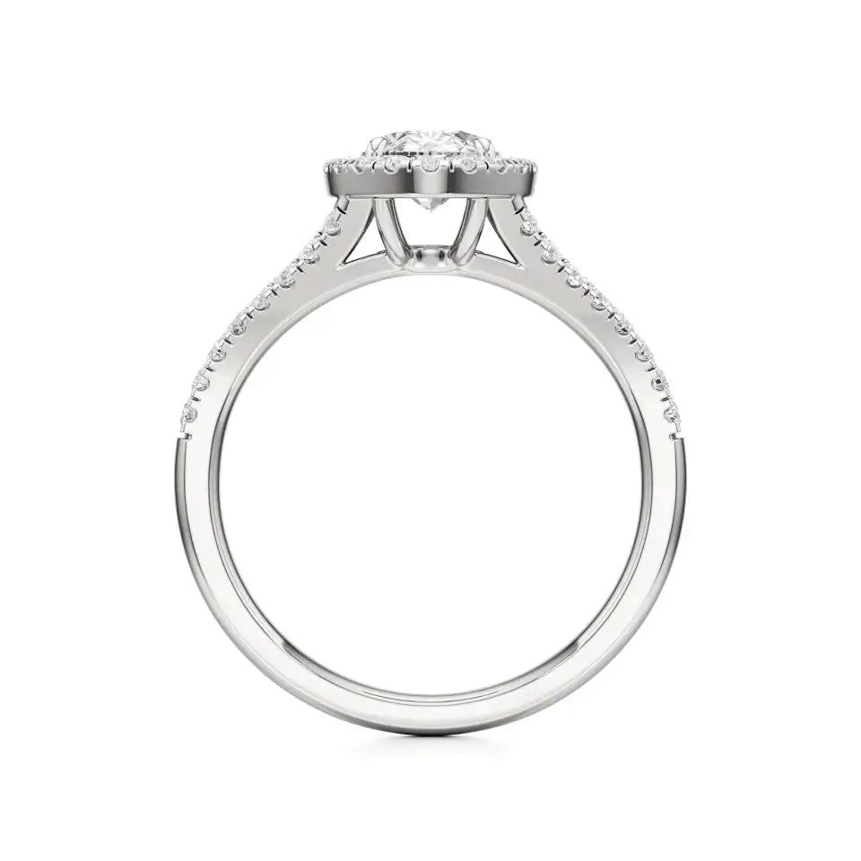 Mira | Classic Oval-cut with Halo - Nivara