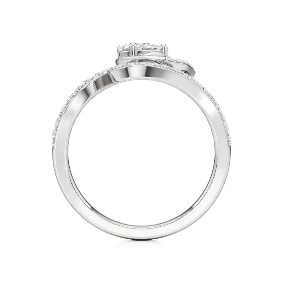 Mode | Round & Pear Lab-Grown Diamond Ring - Nivara
