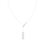 Flora | Pear & Round Lab Grown Diamonds Lotus Petals Necklace - Nivara