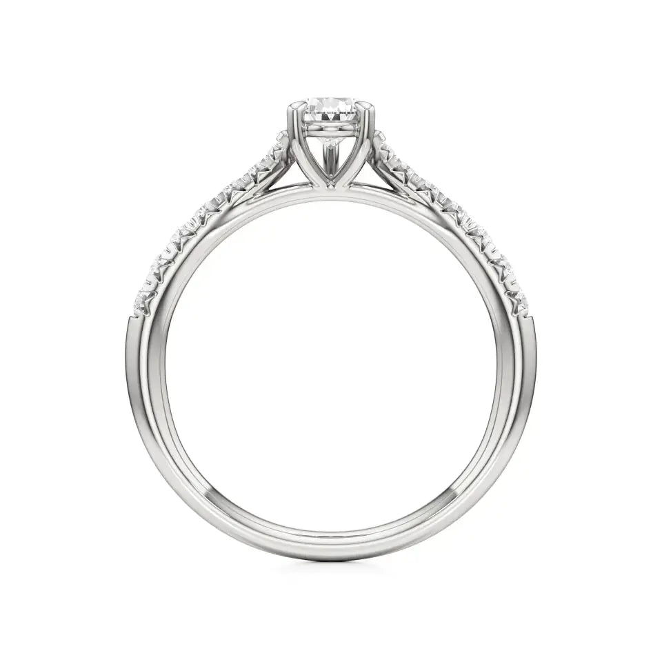 Amara | Round & Pear Lab-Grown Diamond Ring - Nivara