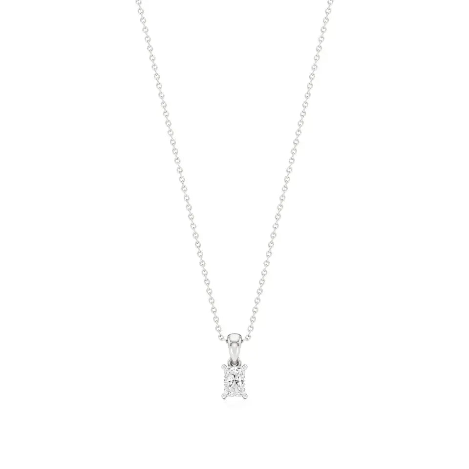 Thea | Radiant-Cut Solitaire Lab Grown Diamond 4-Prong Setting Pendant - Nivara