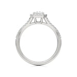 Mira | Round & Emerald Lab-Grown Diamond Halo Ring - Nivara