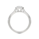 Mira | Round & Emerald Lab-Grown Diamond Halo Ring - Nivara