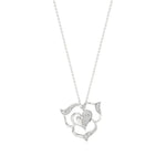 Sneh | Round Lab Grown Diamonds Heart & Petals Pendant - Nivara