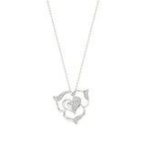 Sneh | Round Lab Grown Diamonds Heart & Petals Pendant - Nivara