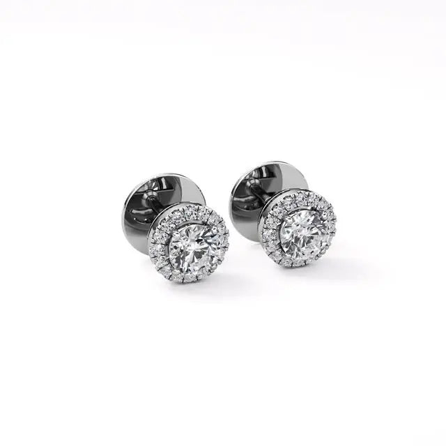 Mira | Round Lab-Grown Diamonds with Halo Studs - Nivara