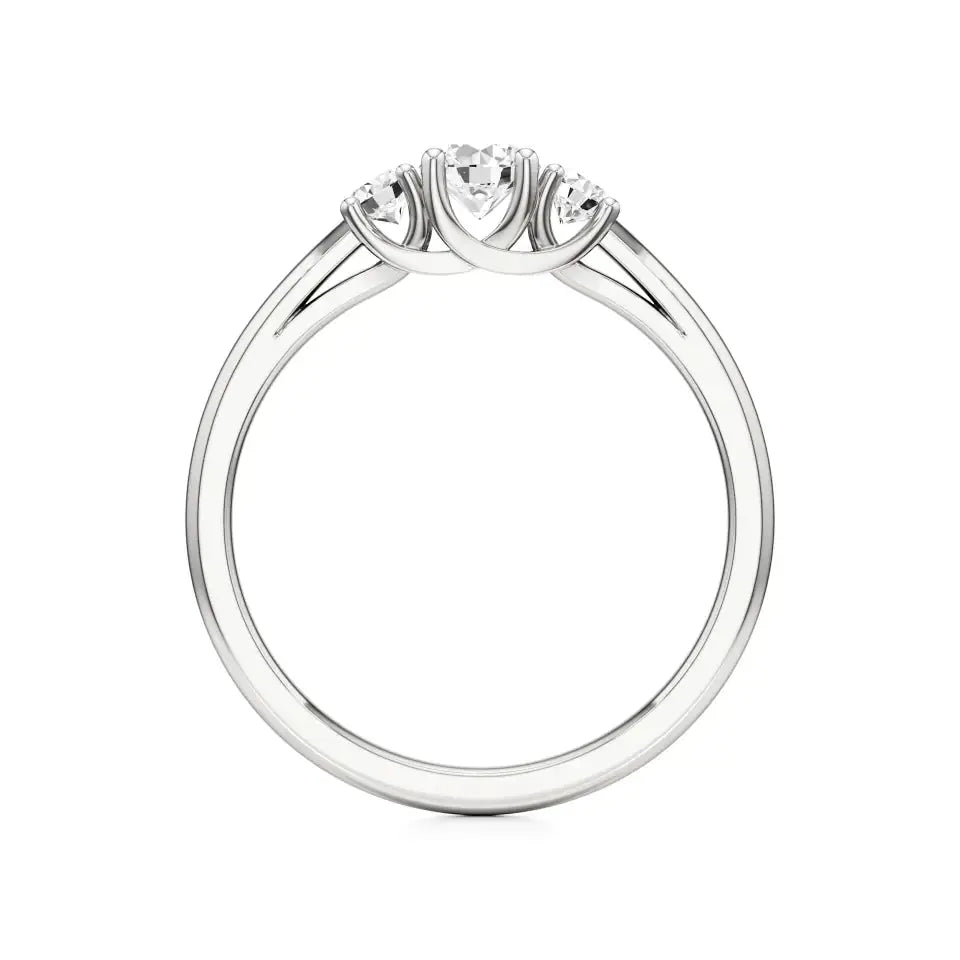 Aria | Round Lab-Grown Diamond Three-Stone Ring - Nivara