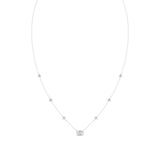 Anek | Radiant Solitaire & Round Lab Grown Diamond Necklace