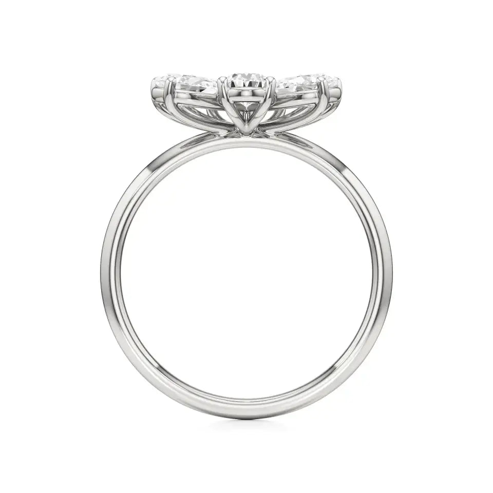 Flora | Pear Diamonds in Flora Design - Nivara