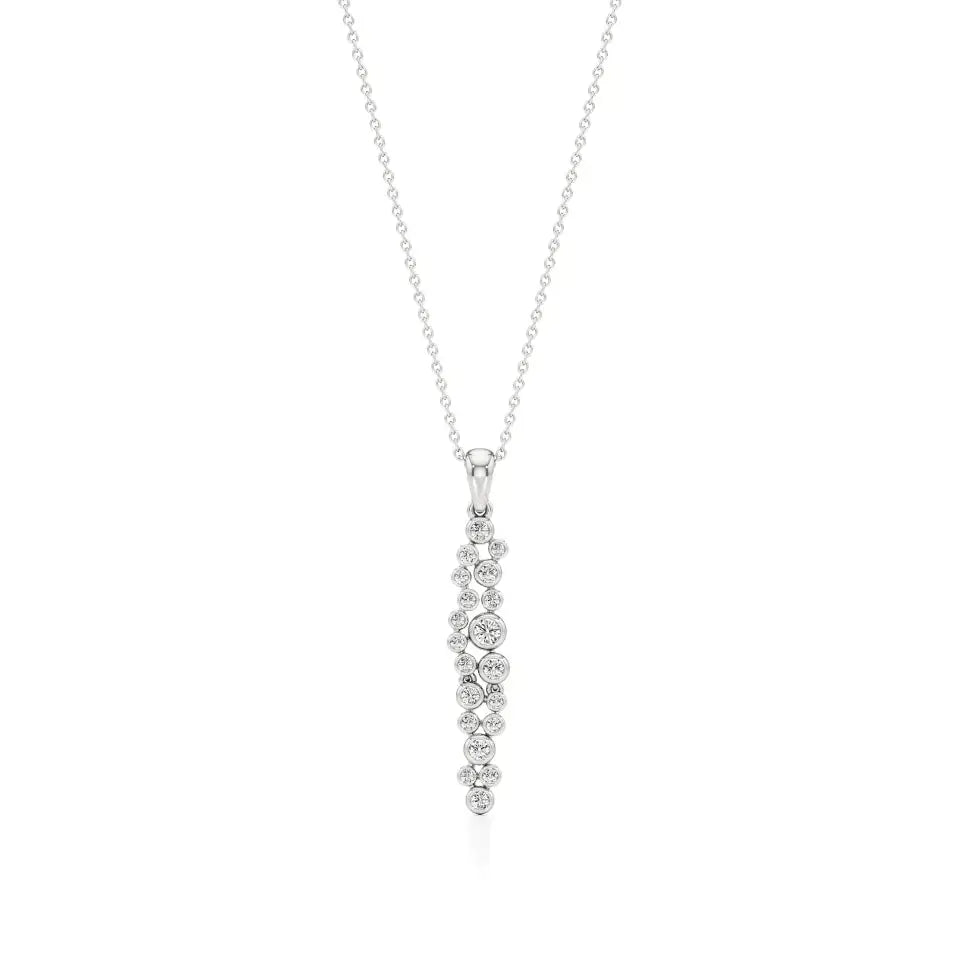 Celestia | Classic Round Lab Grown Diamonds Cluster Pendant - Nivara