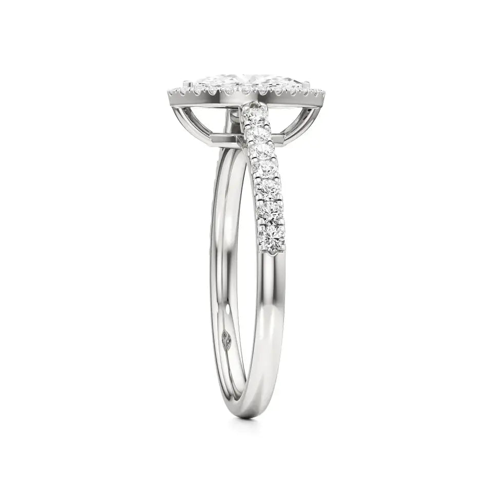 Mira | Round & Marquise Lab-Grown Diamond Halo Ring - Nivara