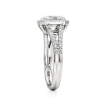 Mira | Emerald Cut Solitaire with Halo - Nivara