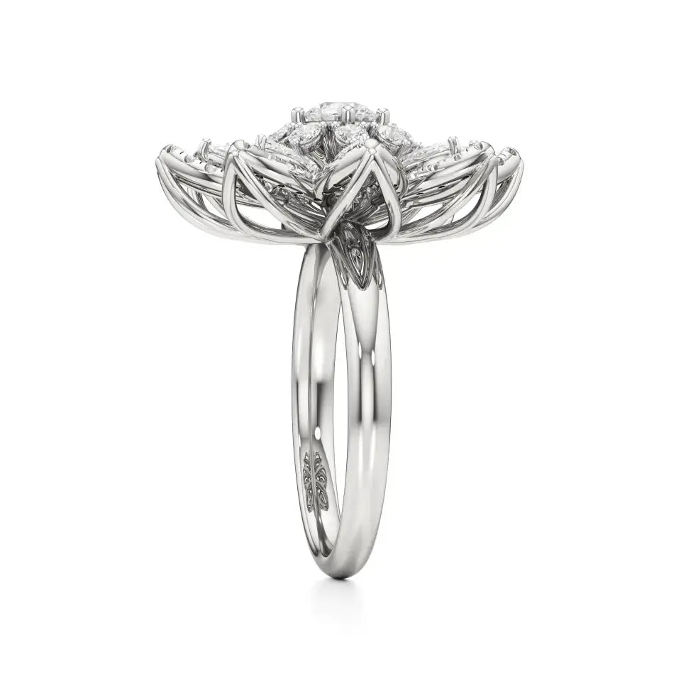 Flora | Round & Pear Lab-Grown Diamond Ring - Nivara