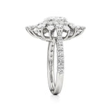Flora | Oval-cut Solitaire with Pear & Round Side Stones - Nivara