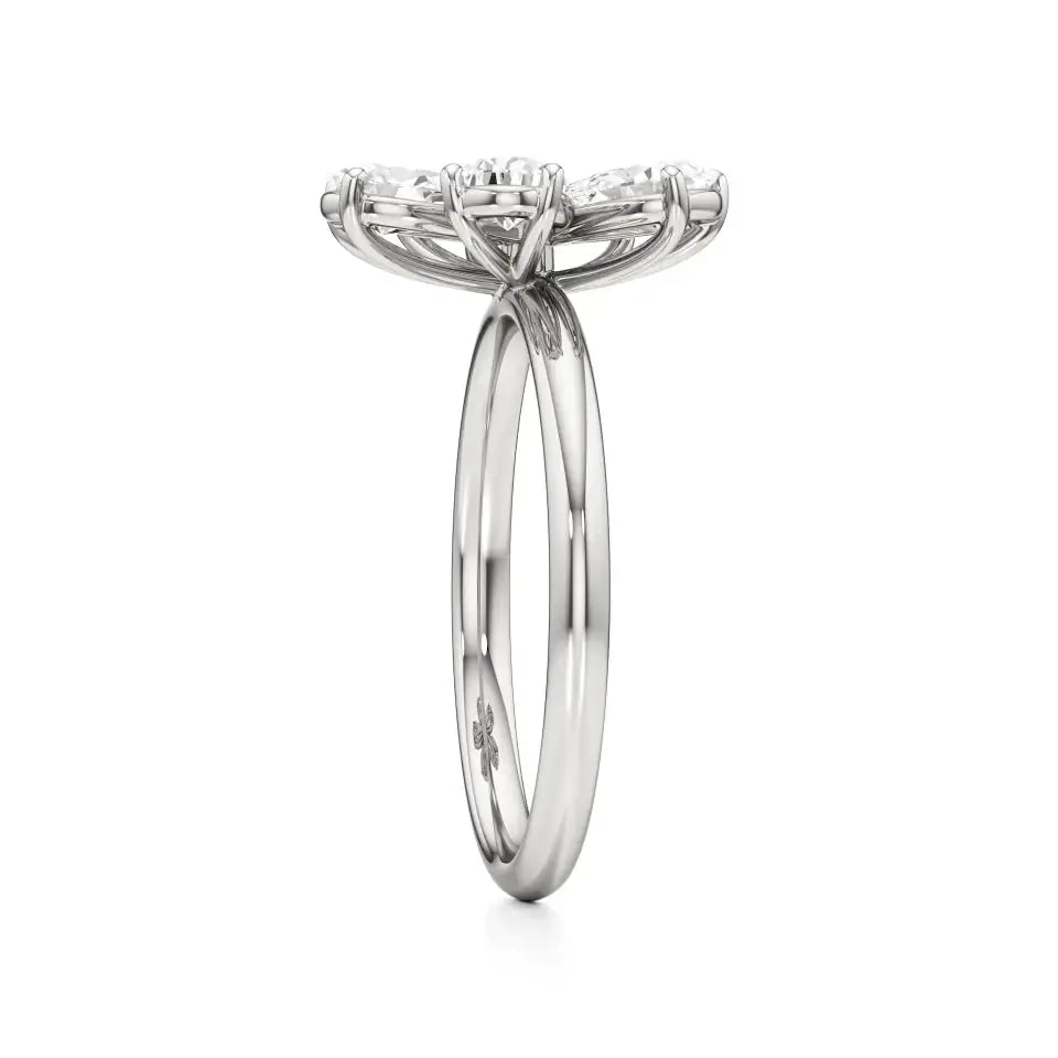 Flora | Pear Diamonds in Flora Design - Nivara
