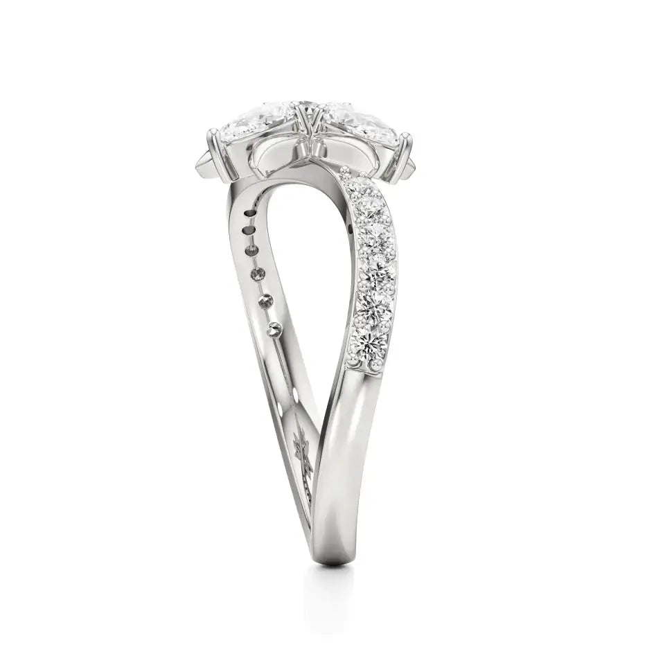 Flora | Round & Pear Lab-Grown Diamond Ring - Nivara