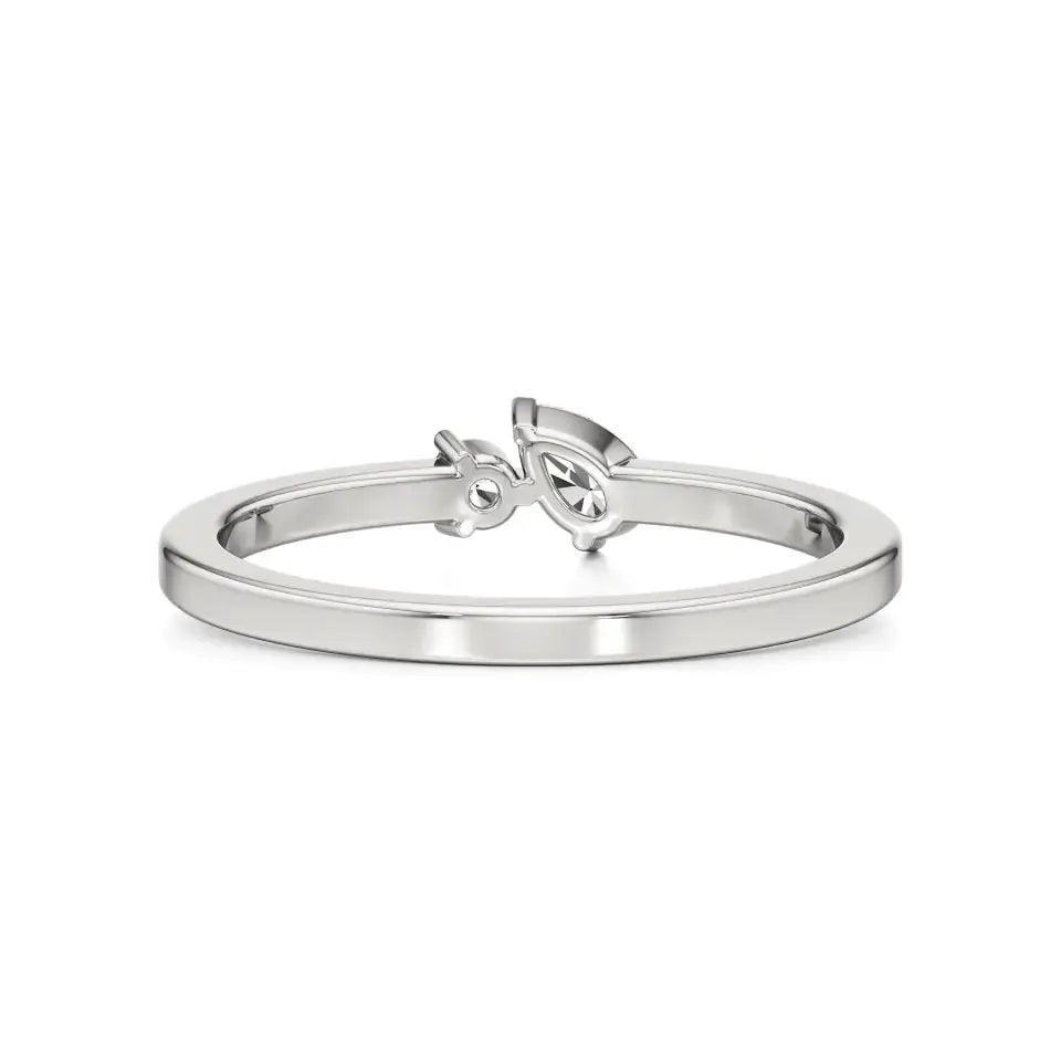 Mode | Round & Pear Lab-Grown Diamond Solitaire Ring - Nivara