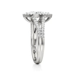 Mira | Marquise Cut Solitaire with Halo around it - Nivara