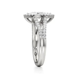 Mira | Marquise Cut Solitaire with Halo around it - Nivara