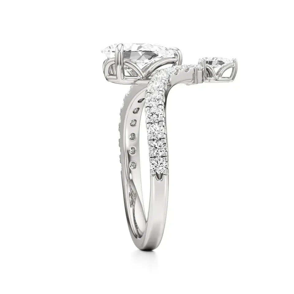 Amara | Pear Lab-Grown Diamond Solitaire Ring - Nivara