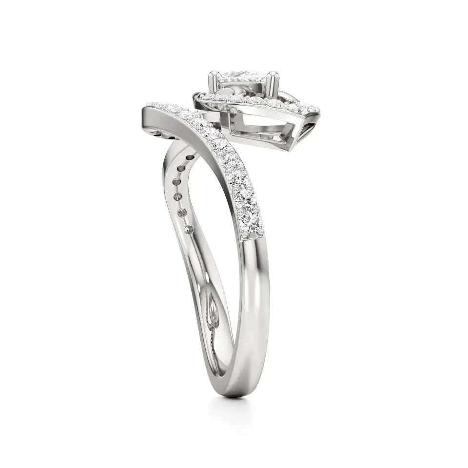 Mode | Round & Pear Lab-Grown Diamond Ring - Nivara