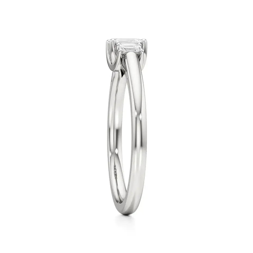 Aria | Emerald Lab-Grown Diamond Three-Stone Ring - Nivara