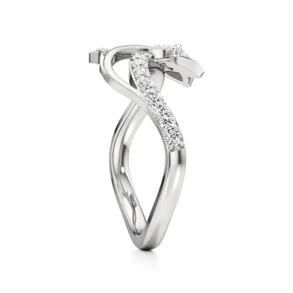 Mode | Round & Pear Lab-Grown Diamond Ring - Nivara