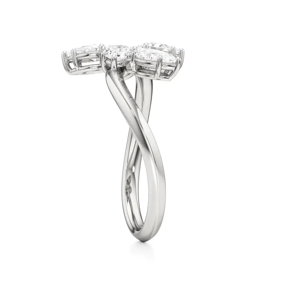 Flora | Pear Diamonds in Flora Design - Nivara