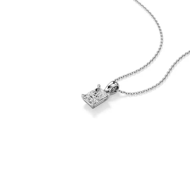 Thea | Radiant-Cut Solitaire Lab Grown Diamond 4-Prong Setting Pendant - Nivara