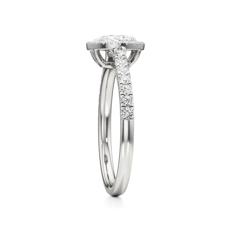 Mira | Round & Oval Lab-Grown Diamond Halo Ring - Nivara