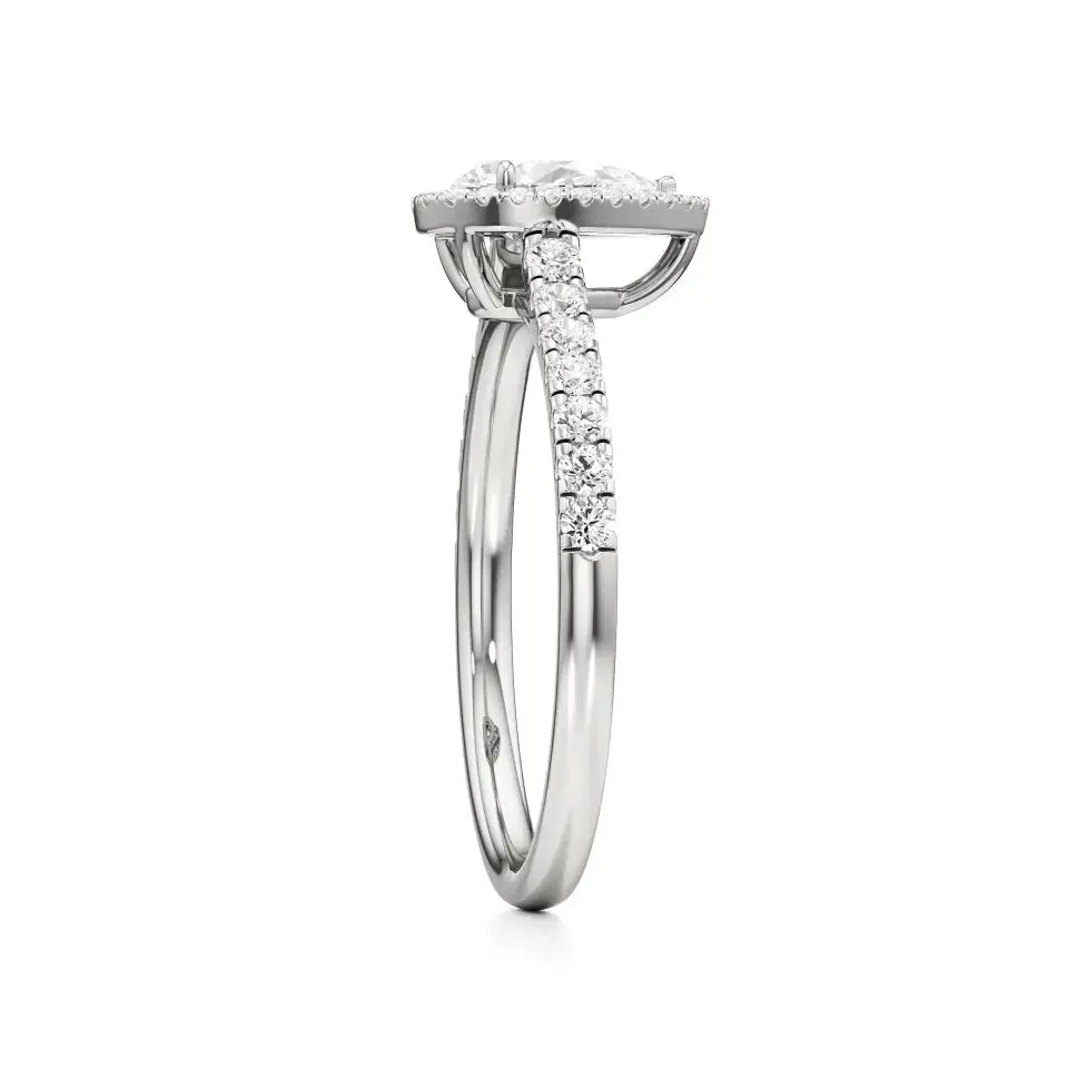 Mira | Round & Pear Lab-Grown Diamond Halo Ring - Nivara