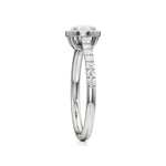 Mira | Round Lab-Grown Diamond Ring with Halo around it - Nivara