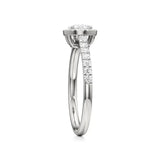 Mira | Round Lab-Grown Diamond Ring with Halo around it - Nivara