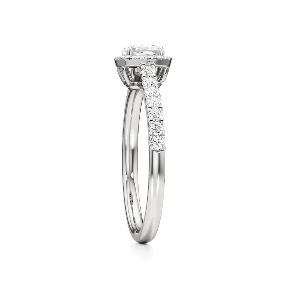 Mira | Cushion-cut Lab-Grown Diamond Halo Ring - Nivara