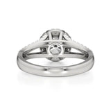 Mira | Round Solitaire with Halo Ring - Nivara