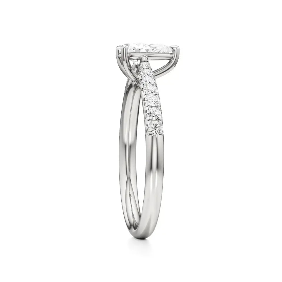 Amara | Round & Pear Lab-Grown Diamond Ring - Nivara