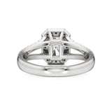 Mira | Emerald Cut Solitaire with Halo - Nivara