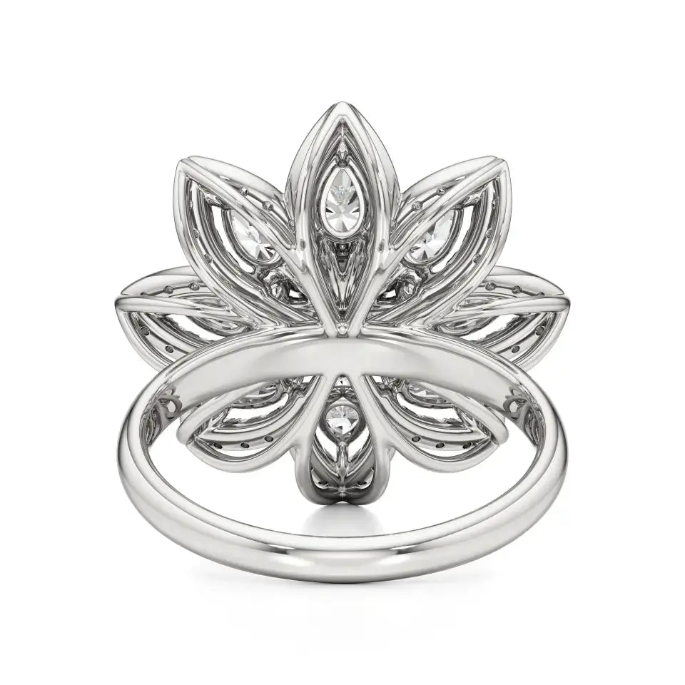 Flora | Round & Pear Lab-Grown Diamond Ring - Nivara