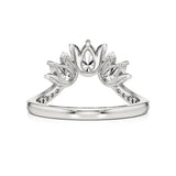 Flora | Round & Pear Lab-Grown Diamond Ring with Pav�� Accents - Nivara