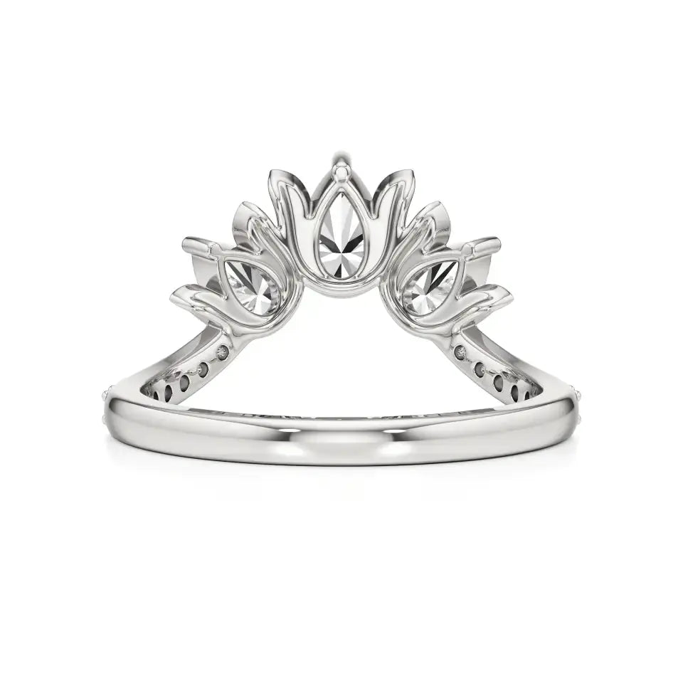 Flora | Round & Pear Lab-Grown Diamond Ring with Pav�� Accents - Nivara