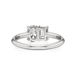 Toi et Moi | Oval & Emerald Lab-Grown Diamond Ring - Nivara