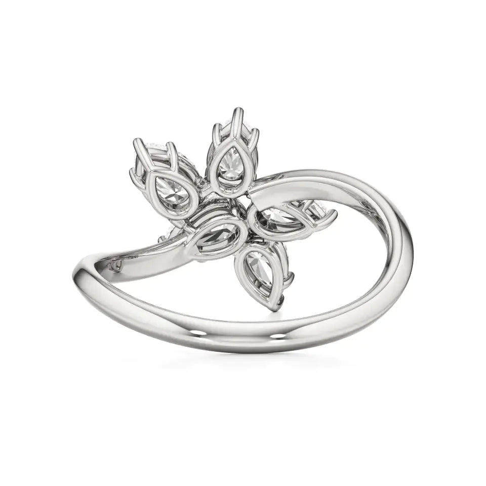 Flora | Pear Diamonds in Flora Design - Nivara
