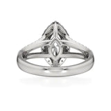 Mira | Marquise Cut Solitaire with Halo around it - Nivara
