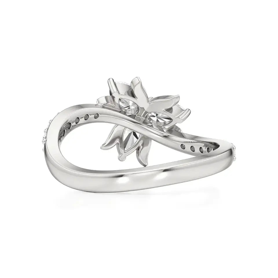 Flora | Round & Pear Lab-Grown Diamond Ring - Nivara