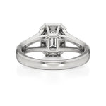 Mira | Round & Emerald Lab-Grown Diamond Halo Ring - Nivara
