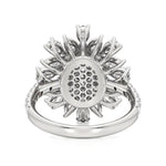 Flora | Oval-cut Solitaire with Pear & Round Side Stones - Nivara