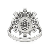 Flora | Oval-cut Solitaire with Pear & Round Side Stones - Nivara