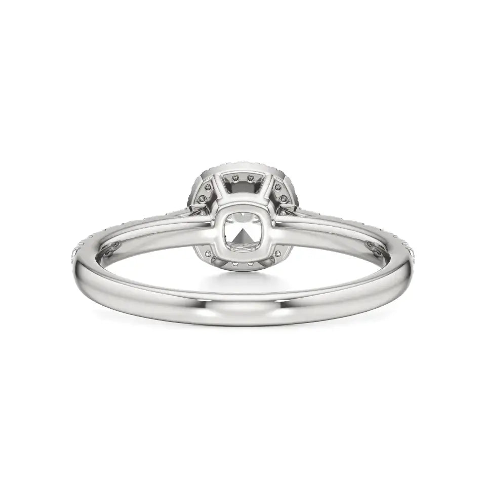 Mira | Cushion-cut Lab-Grown Diamond Halo Ring - Nivara
